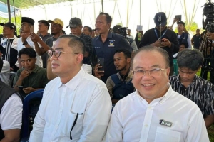 Rembug Petani Bersama Gabungan Kelompok Tani di Lapangan Sidorejo, Sekampung Udik, Lampung Timur