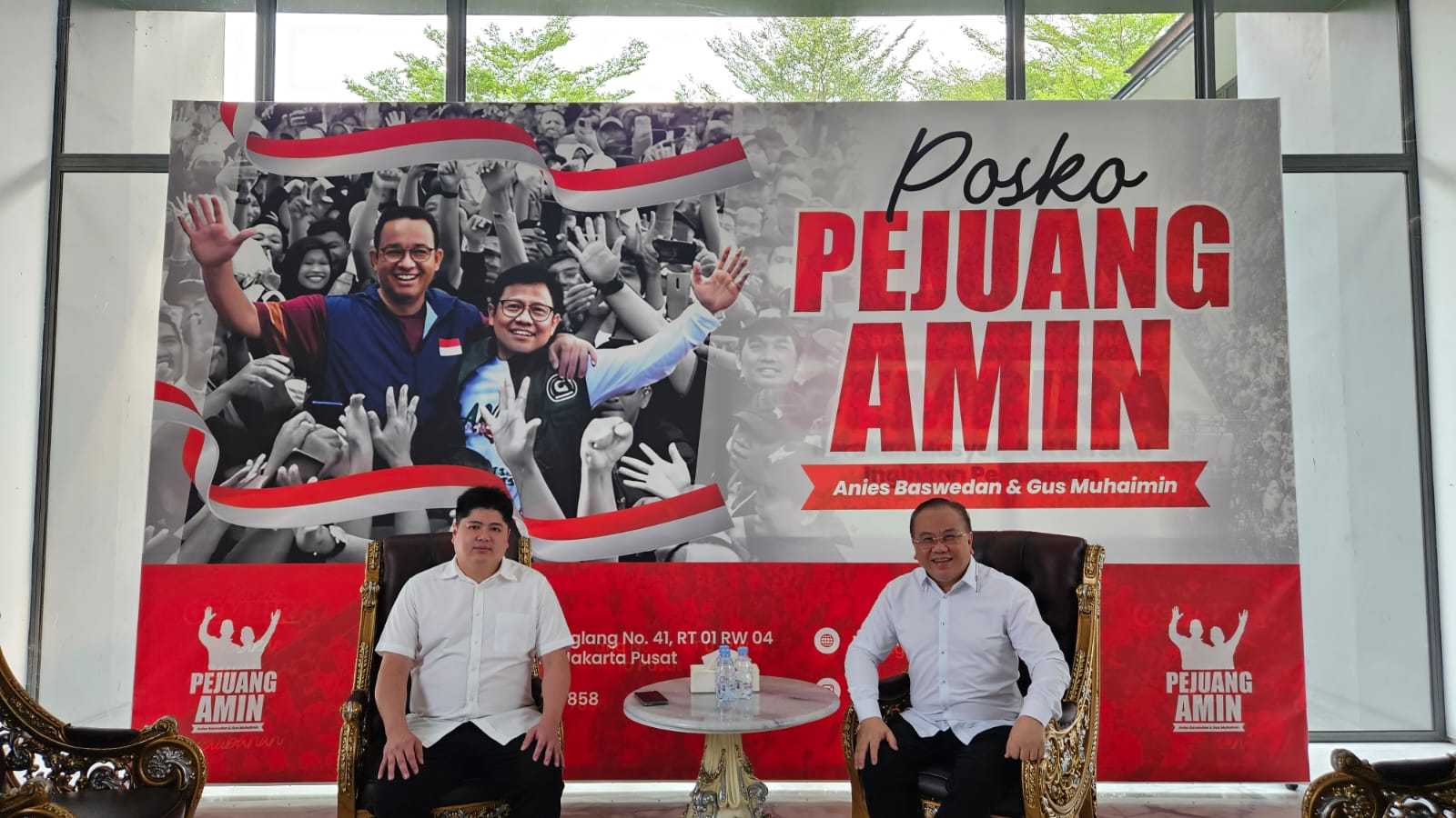 putra Darius Prawiso di Posko Pejuang AMIN">